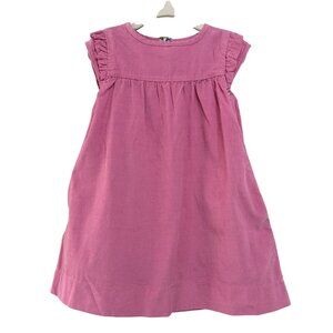 MINI BODEN Girls Corduroy Dress 2-3 2T 3T 98cm Pink Cord Floral Lining Toddler